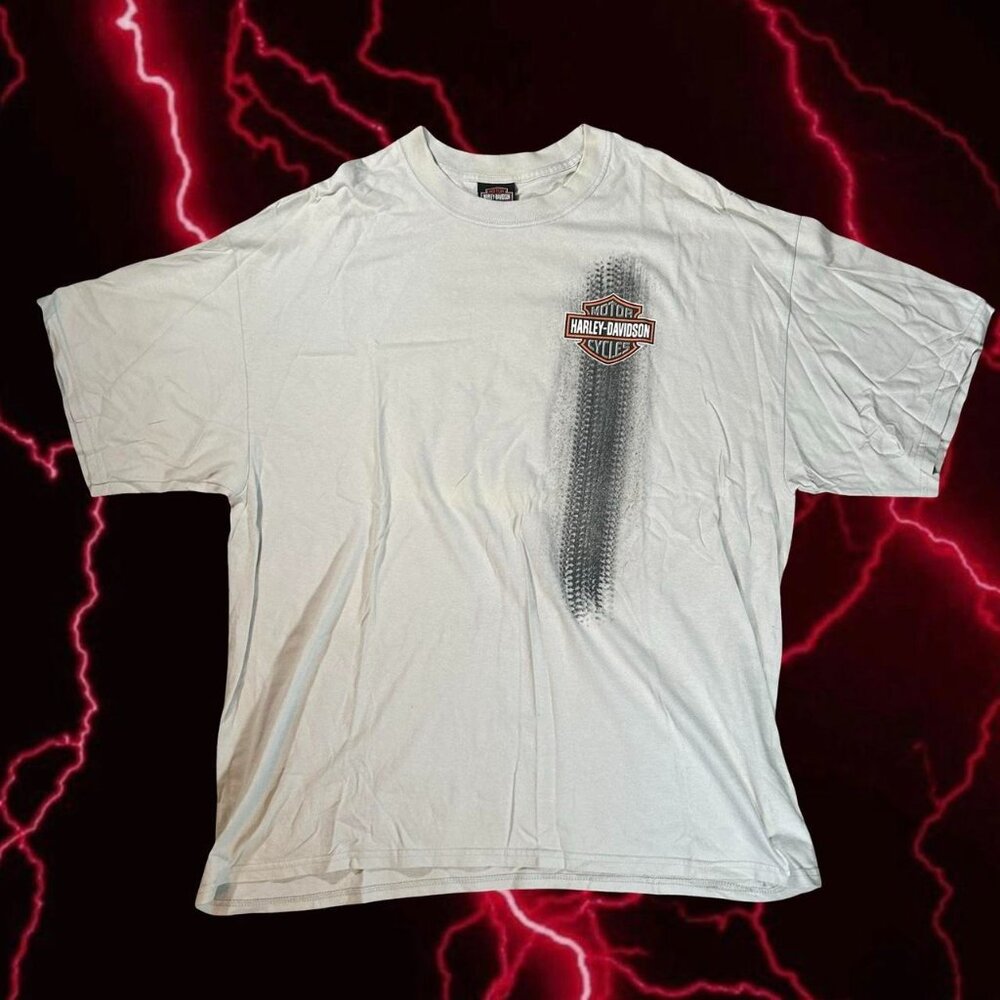 2000s y2k gothic style harley davidson tee